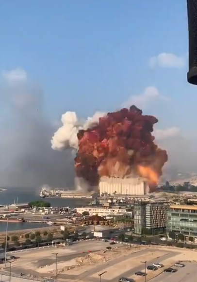 Image of the Beirut Blast in action on the 4th August 2020